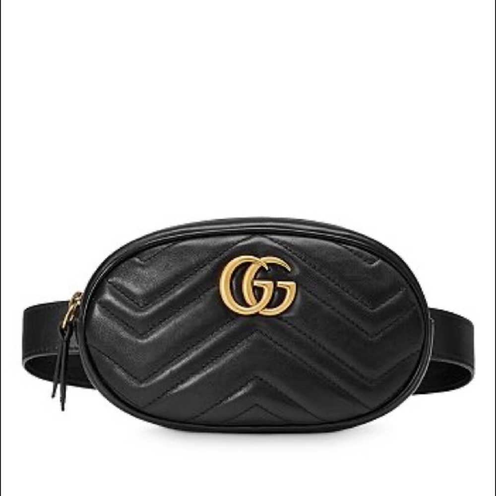 Gucci GG Marmot Belt Bag - Matelasse Black